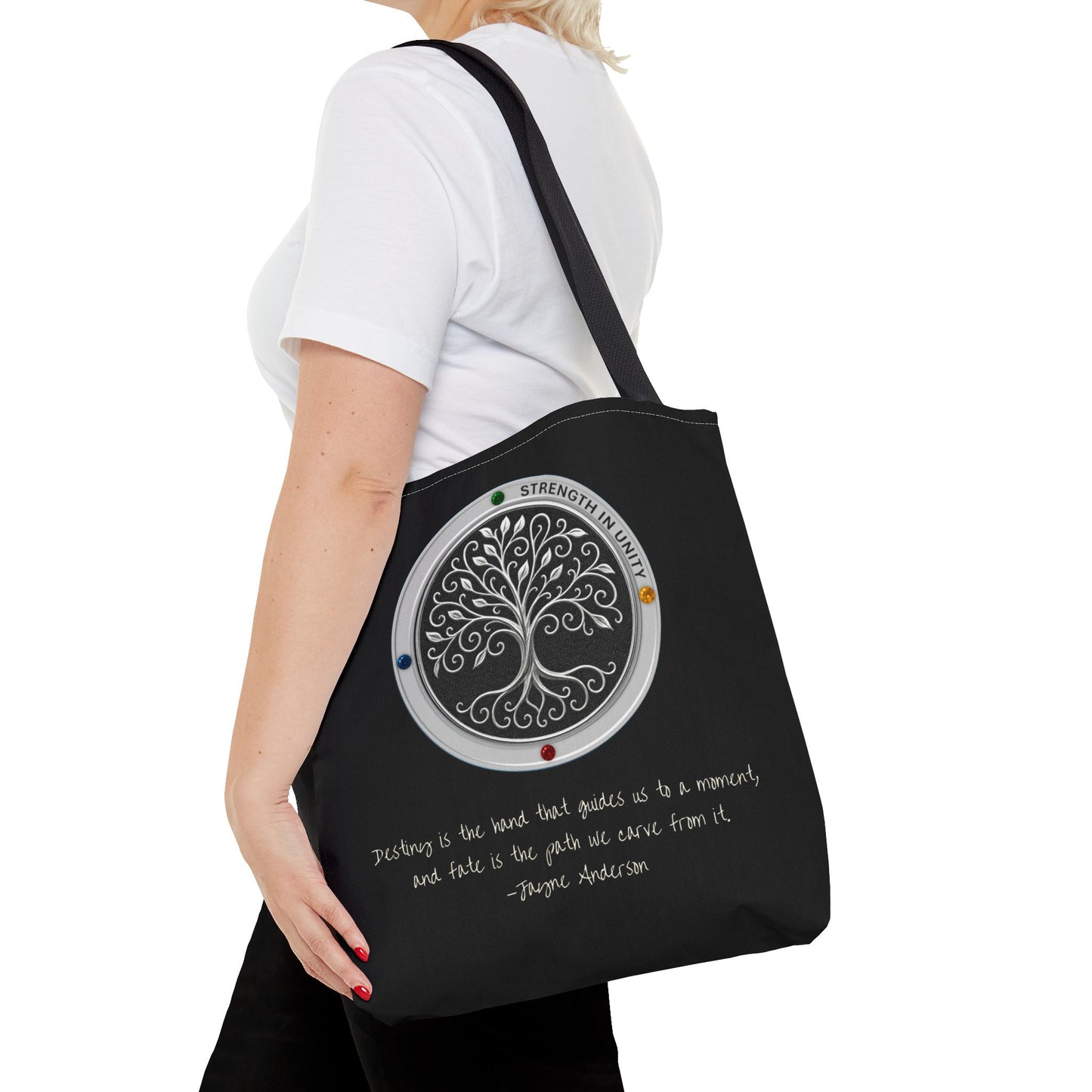 Eileen + Logo Double-Sided Tote—Tree of Life & Tagline Combo Bag