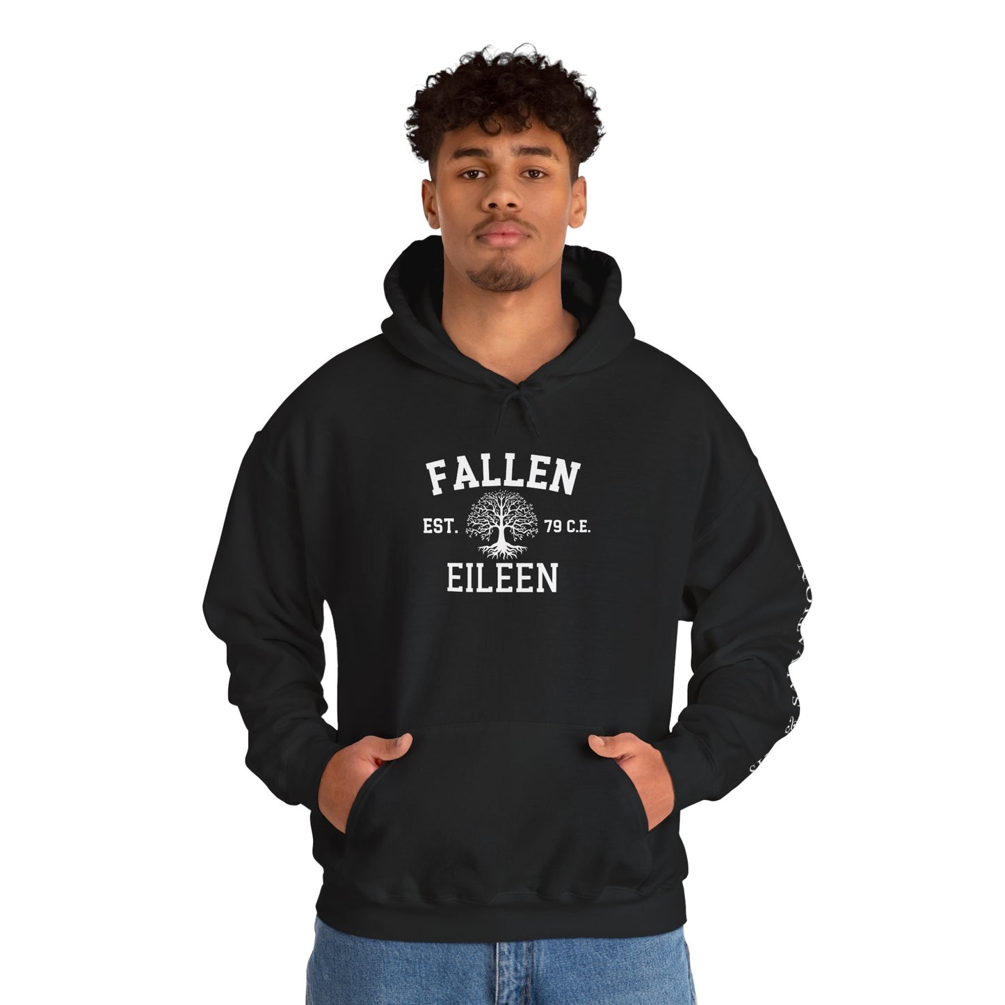 Fallen Eileen Unisex Heavy Blend™ Hooded Sweatshirt | Sin & Salvation Series | Est. 79 C.E. Tree of Life Emblem