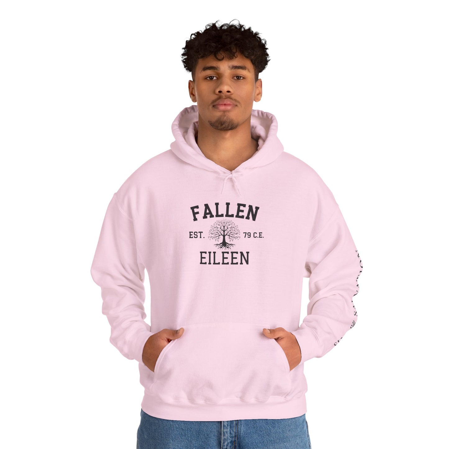 Fallen Eileen Unisex Heavy Blend™ Hooded Sweatshirt | Sin & Salvation Series | Est. 79 C.E. Tree of Life Emblem