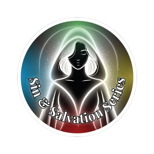 Mystical Kiss-Cut Sticker | Sin & Salvation Series | Celestial Laptop Decal, Witchy Aesthetic, Spiritual Art