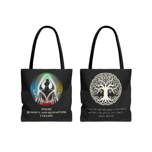 Tree of Life + Tagline Double-Sided Tote—Series Quote & Logo Design