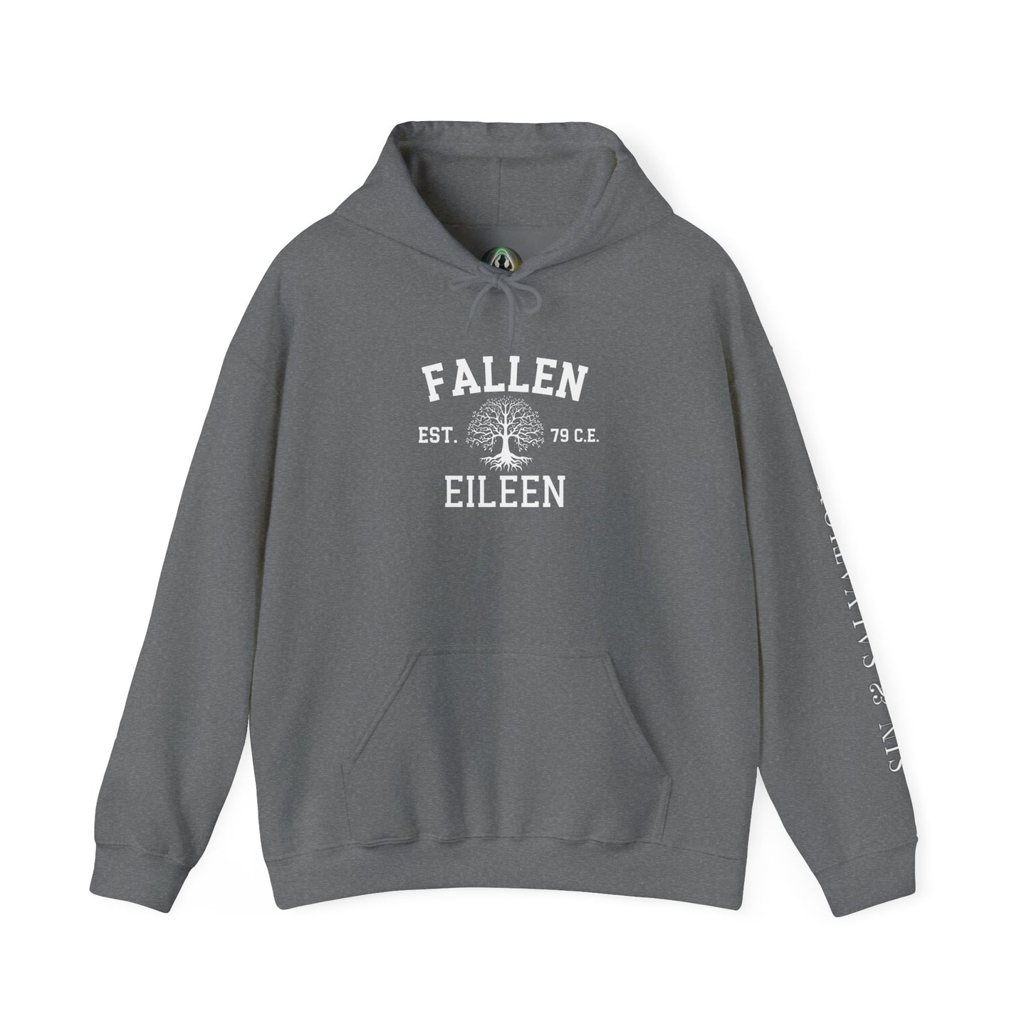 Fallen Eileen Unisex Heavy Blend™ Hooded Sweatshirt | Sin & Salvation Series | Est. 79 C.E. Tree of Life Emblem