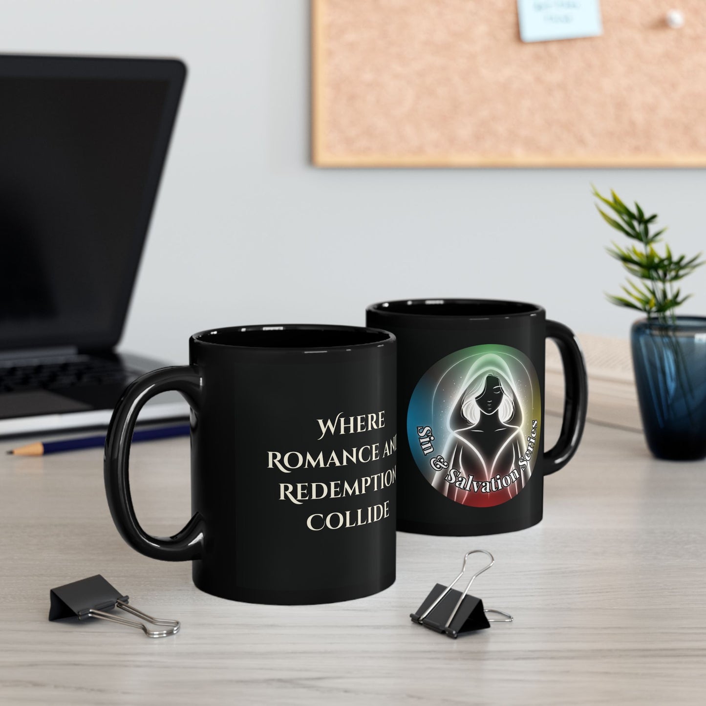 Sin & Salvation Logo Mug – “Where Romance and Redemption Collide” Series Tagline